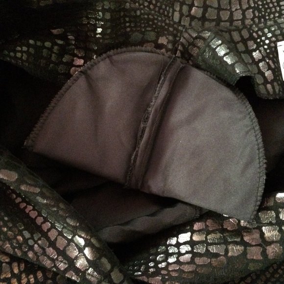 Joseph Ribkoff Jacket Sz 8 Black Reptile Snake Skin Pattern Belted Long Sleeve - Picture 9 of 9